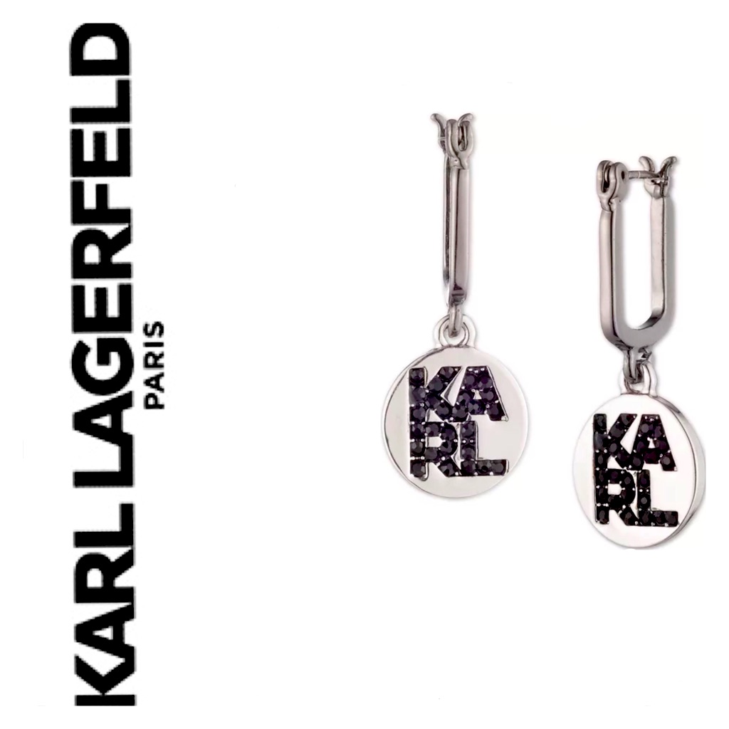 Silver Plated Logo Drop Sapphire Earrings 31$